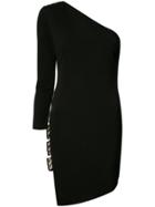 Haney Asymmetric Mini-dress - Black