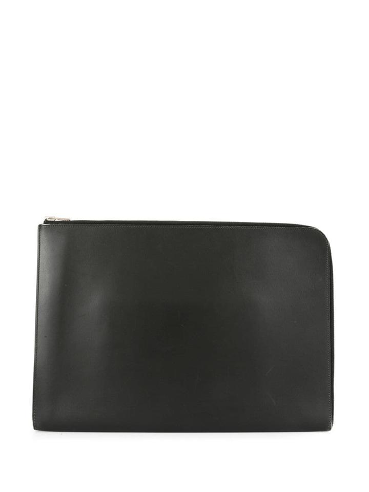 Hermès Vintage Computer Zipped Clutch - Black