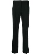 Chanel Pre-owned Straight-leg Wool Trousers - Black