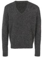 Prada V-neck Jumper - Grey