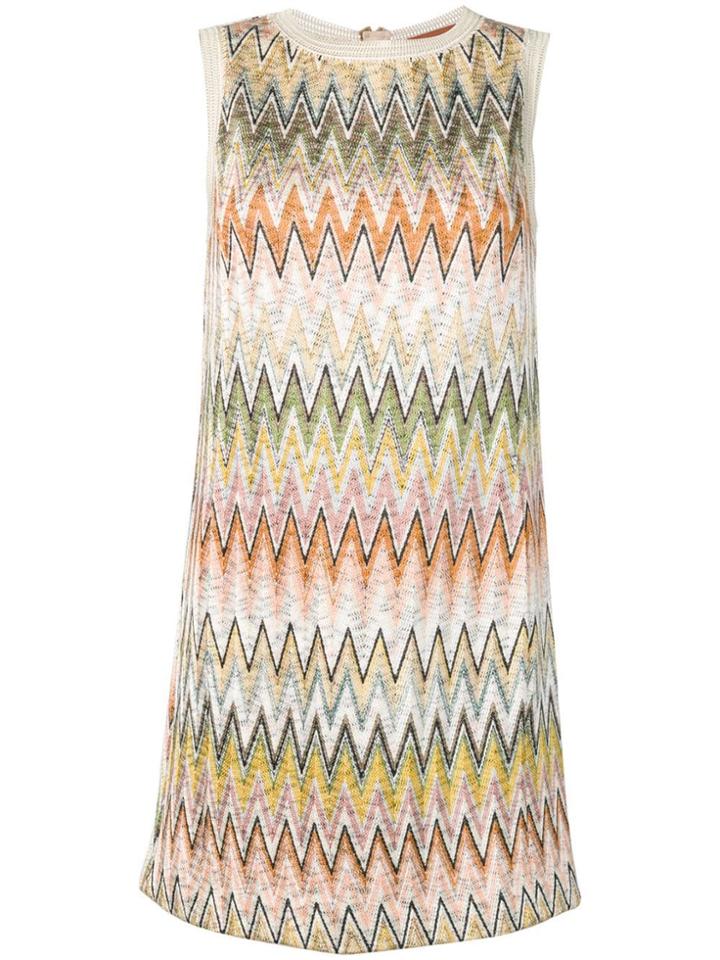 Missoni Zig-zag Knit Shift Dress - Neutrals