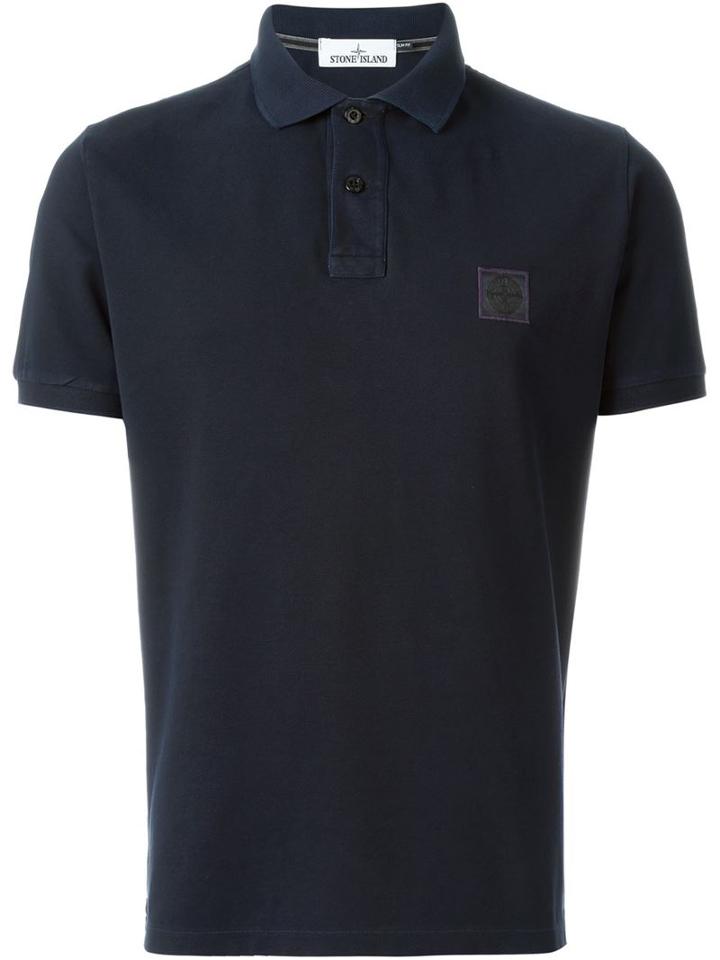 Stone Island Classic Polo Shirt, Men's, Size: Medium, Blue, Cotton