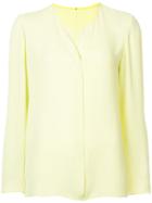 Peter Cohen Open Neck Blouse - Green