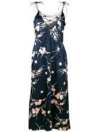 Giorgio Armani Vintage Embellished Floral Slip Dress - Blue