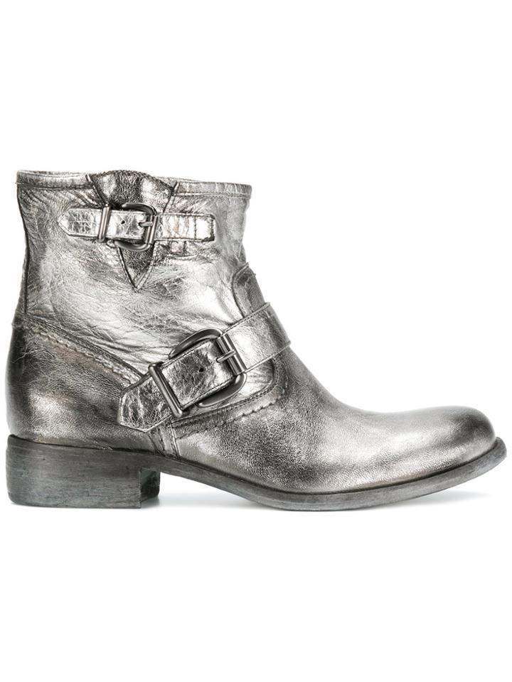 Strategia Biker Boots - Metallic