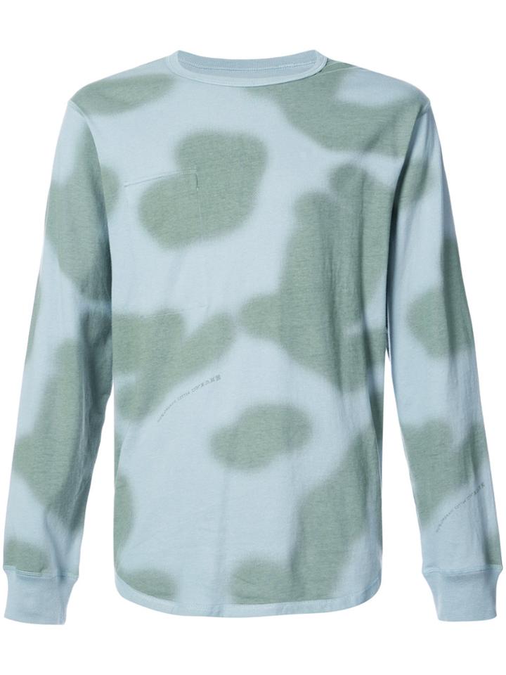 Maharishi Blotch Print Long Sleeve T-shirt - Blue