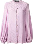 Jean Louis Scherrer Vintage Monogram Embroidered Blouse