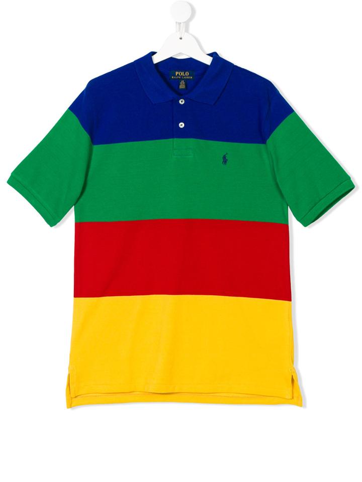 Ralph Lauren Kids Block Stripe Polo Shirt - Multicolour