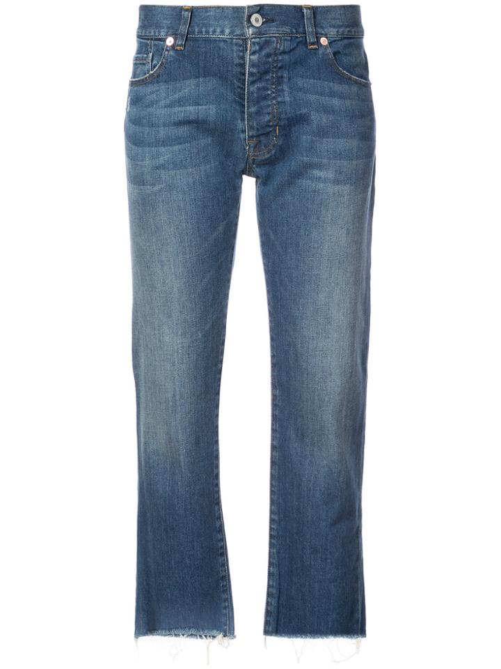 Nili Lotan Boyfriend Cropped Jeans - Blue