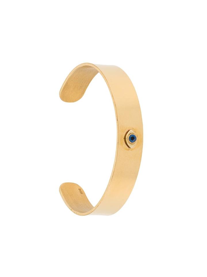Eye M By Ileana Makri Single Eye Ziggy Cuff - Gold