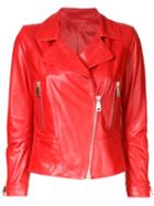 Sylvie Schimmel Zip Up Jacket, Women's, Size: 40, Red, Lamb Nubuck Leather