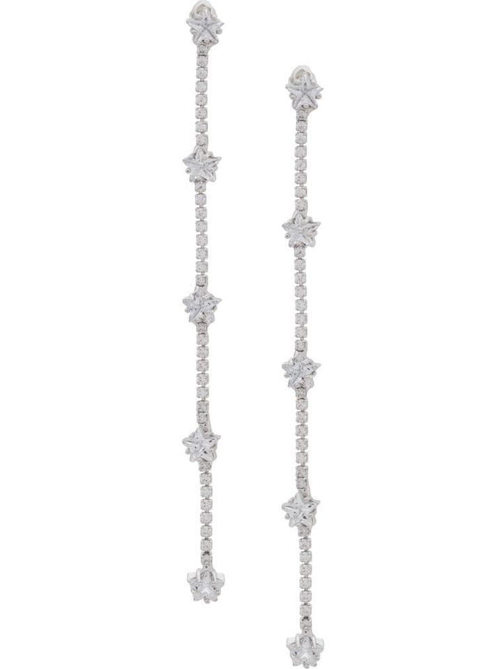 P.a.r.o.s.h. Crystal Star Earrings - Silver