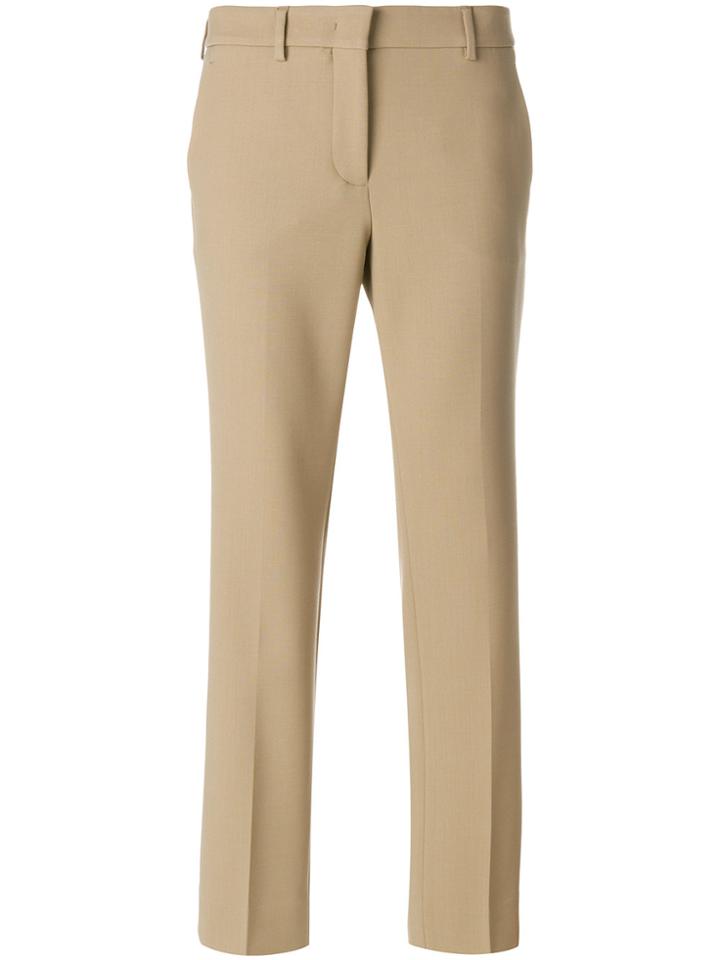 Incotex Cropped Flared Trousers - Nude & Neutrals