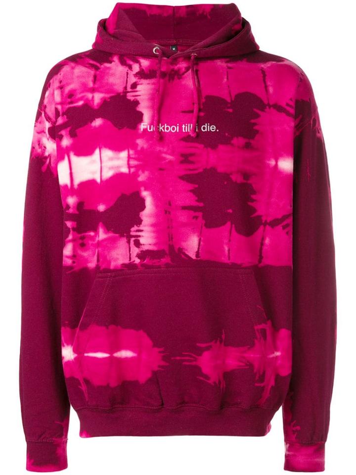 F.a.m.t. Slogan Tie-dye Sweatshirt - Red
