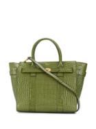 Mulberry Crocodile Effect Tote Bag - Green