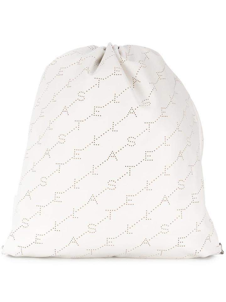 Stella Mccartney Logo Drawstring Backpack - White