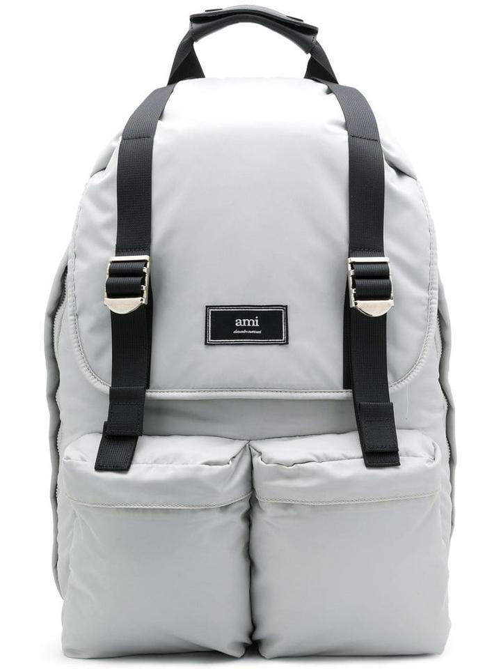 Ami Paris Backpack - Grey