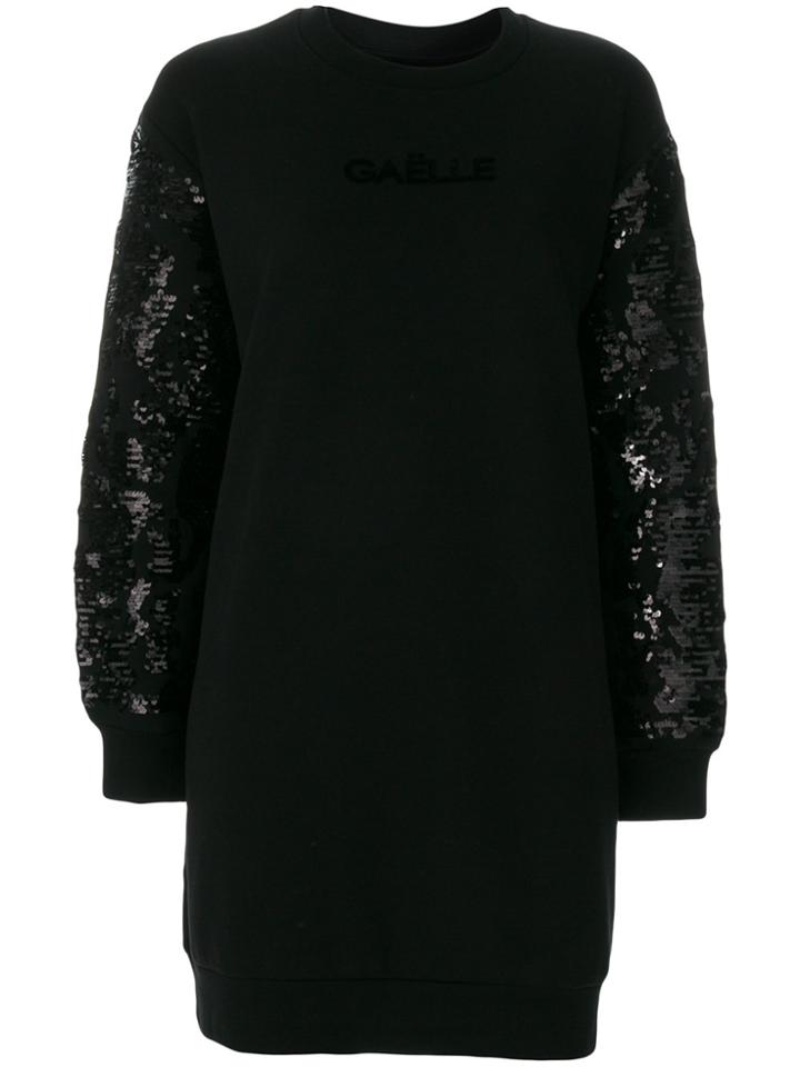 Gaelle Bonheur Sequins Embellished Dress - Black