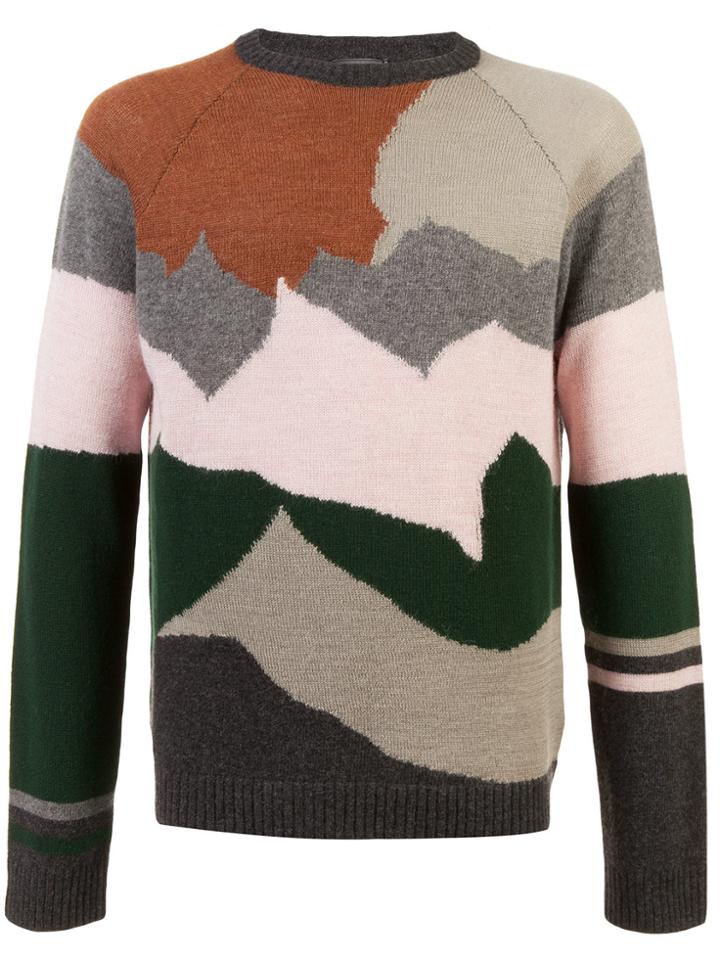 Lanvin Colour-block Jumper - Brown