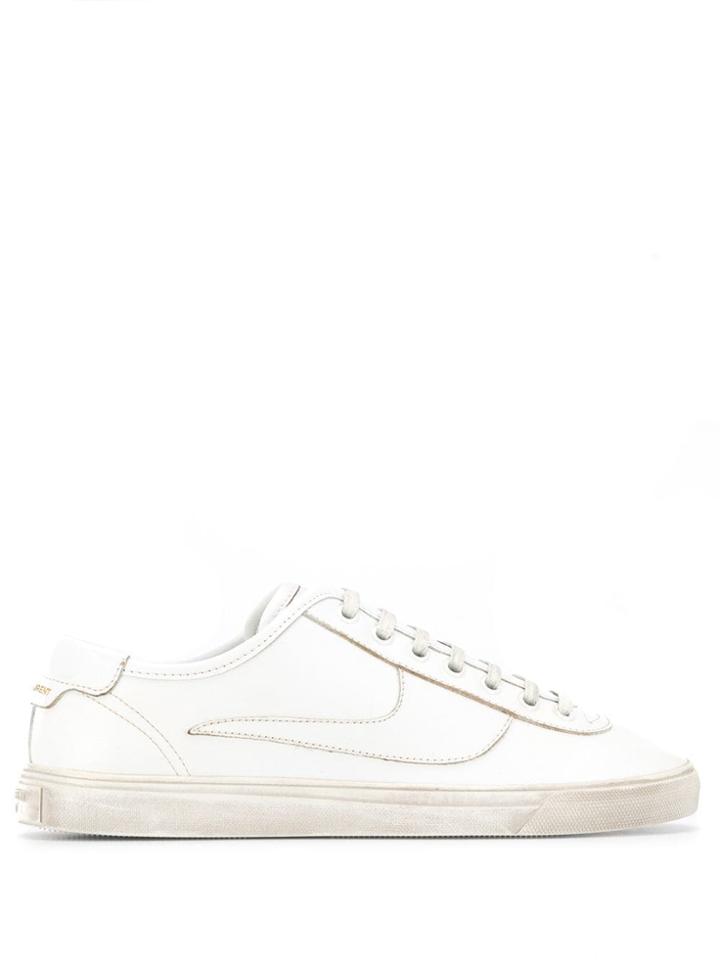 Saint Laurent Lace Up Sneakers - White