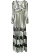 Liu Jo Striped Maxi Dress - White