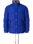 Comme Des Garçons Pre-owned Checked Lining Down Jacket - Blue