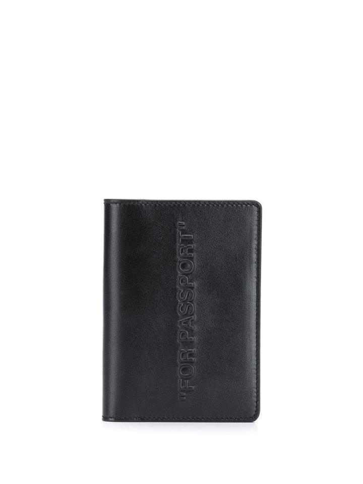 Off-white Slogan Passport Holder - Black