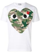 Comme Des Garçons Play Camouflage Heart Print T-shirt - White