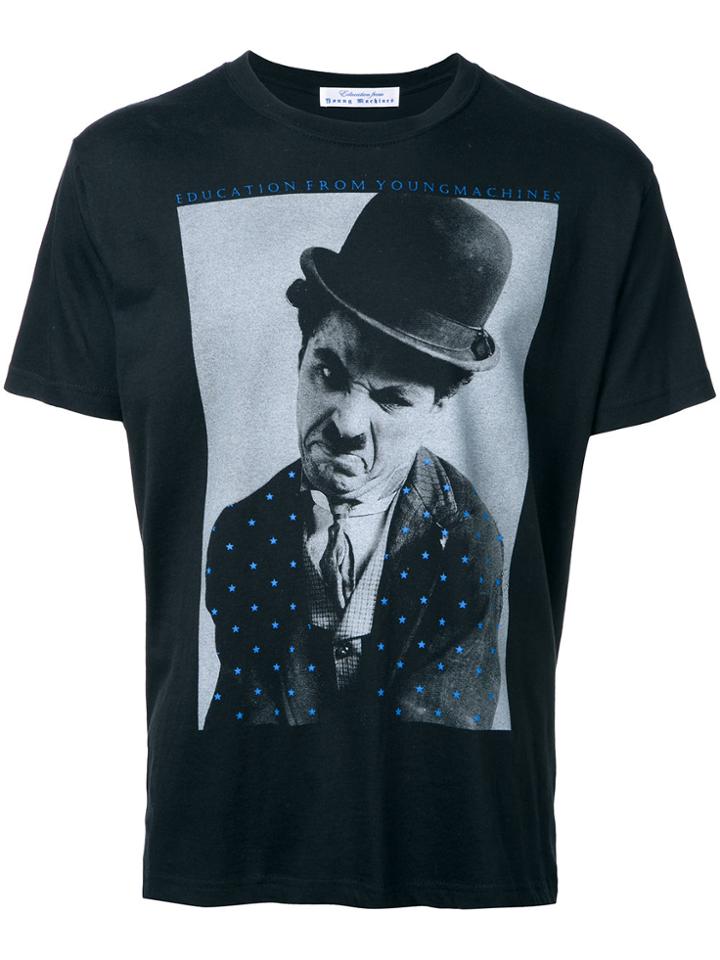 Education From Youngmachines Charles Chaplin T-shirt - Black