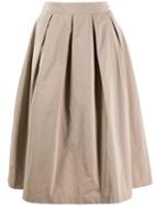 Peserico Pleated Midi Skirt - Neutrals