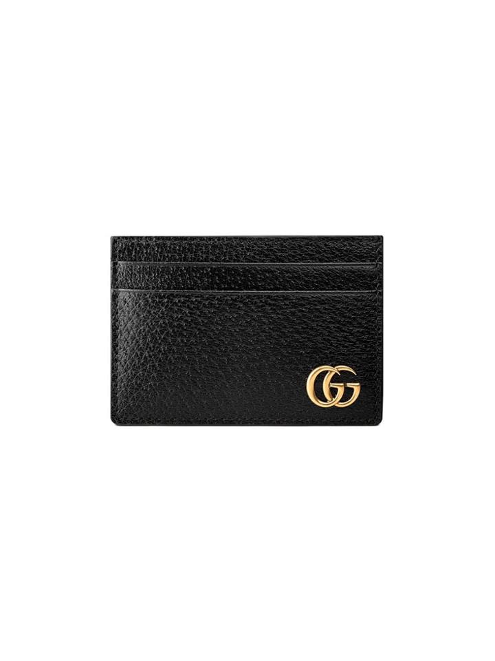 Gucci Gg Marmont Leather Money Clip - Black