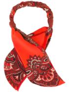 Alexander Mcqueen - Paisley Print Scarf - Women - Silk - One Size, Women's, Red, Silk