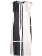 Theory Minimal Sheath Stripe Dress - White