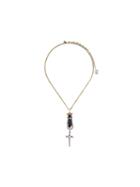 Lanvin Hanging Sword Pendant Necklace, Women's, Metallic