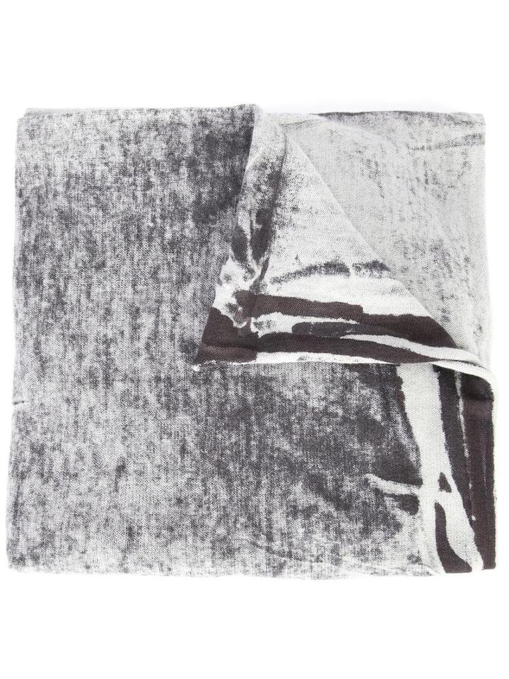 Label Under Construction Bleach Effect Scarf, Adult Unisex, Grey, Cotton