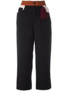 Au Jour Le Jour Cropped Wide-leg Trousers - Black