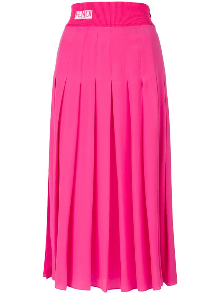 Fendi Pleated Skirt - Pink & Purple