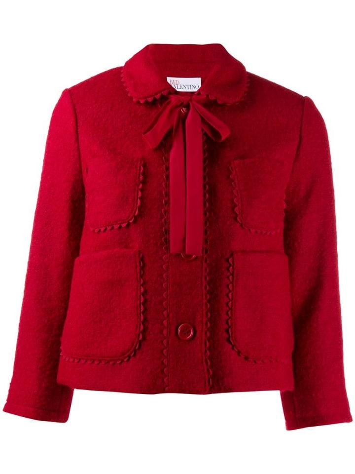 Red Valentino Cropped Scalloped Accents Jacket