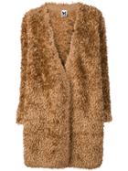 M Missoni Textured Knee Length Coat - Neutrals