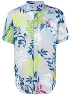 Drumohr - Floral Print Shirt - Men - Linen/flax - L, Blue, Linen/flax