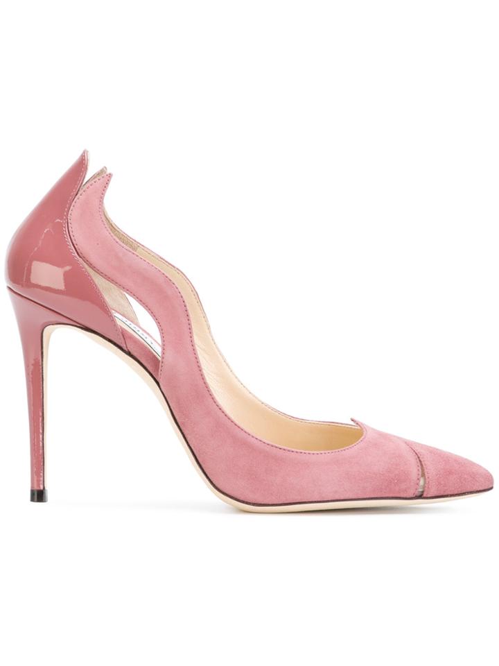 Jimmy Choo Saga Wave Trim Pumps - Pink & Purple