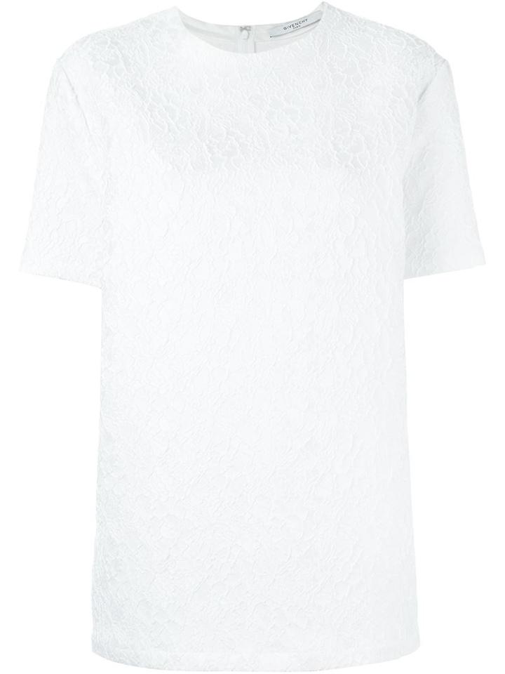 Givenchy Cloqué Oversized Top, Women's, Size: 38, White, Polyamide/polyester/spandex/elastane/viscose
