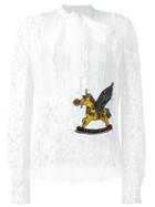 Dolce & Gabbana Horse Patch Lace Blouse