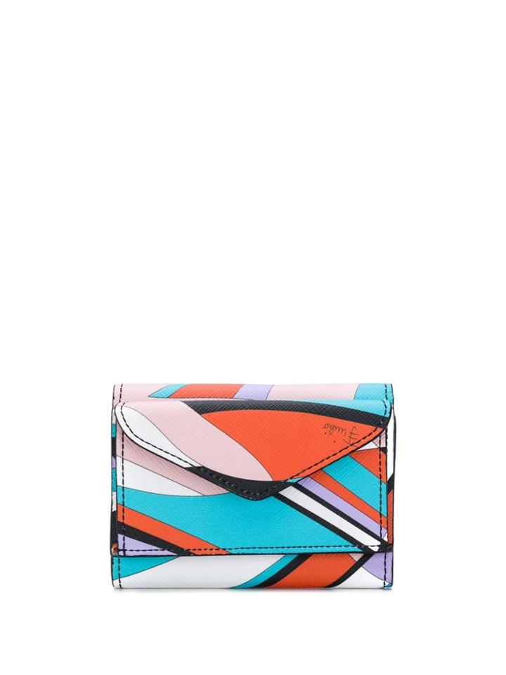 Emilio Pucci Shell Print Mini Trifold Wallet - Purple