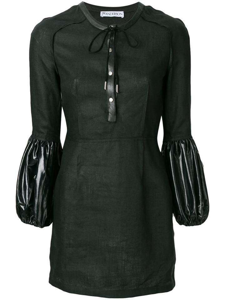 Jw Anderson Puff Sleeve Mini Dress - Black