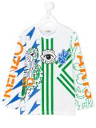 Kenzo Kids - Geometric And Logo Print T-shirt - Kids - Cotton - 6 Yrs, White