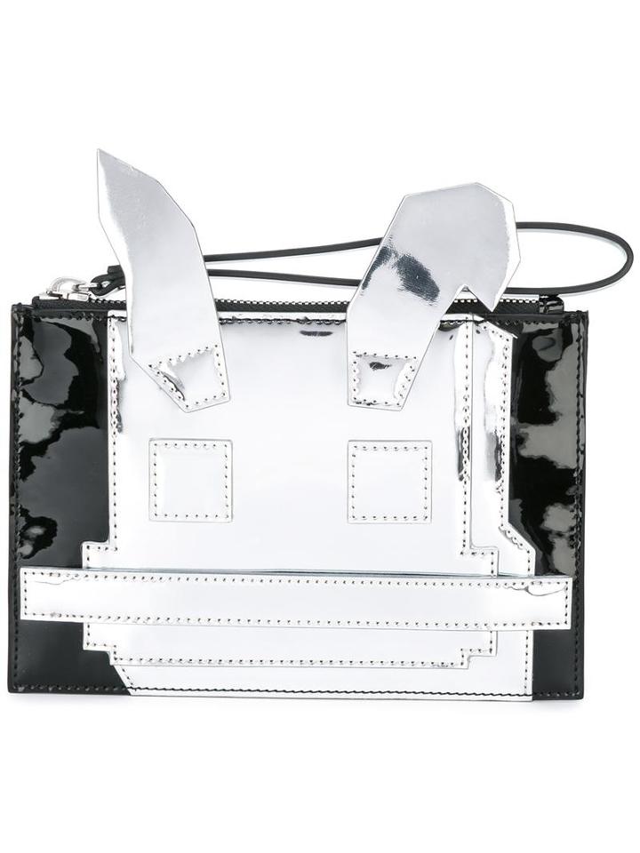 Mcq Alexander Mcqueen 'electro Bunny' Clutch, Women's, Grey, Polyurethane
