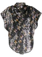 Isabel Marant Printed Metallic Blouse - Black