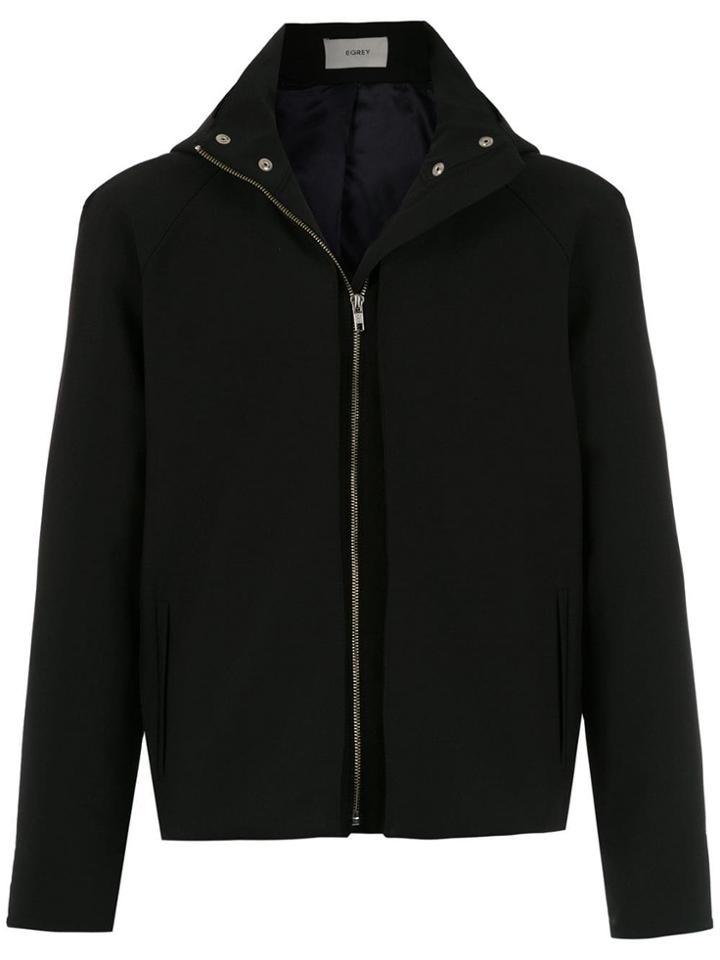 Egrey Zipped Hoodie - Black