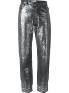 Golden Goose Deluxe Brand - Glitter Jeans - Women - Cotton - 26, Grey, Cotton